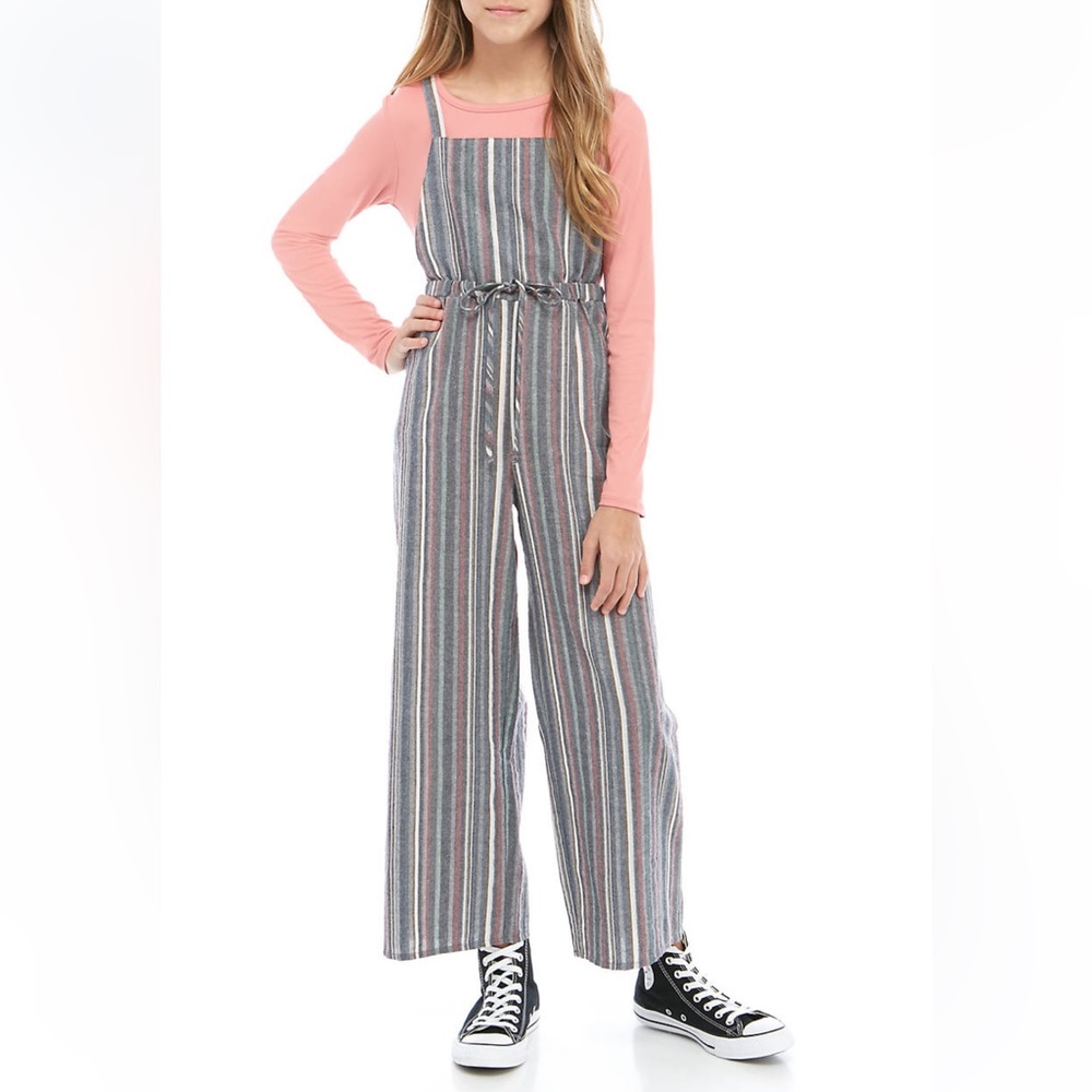 •BELLA DU JOUR•NWOT COLORFUL STRIPED WIDE LEG PANT ROMPER/JUMPSUIT SIZE LARGE
